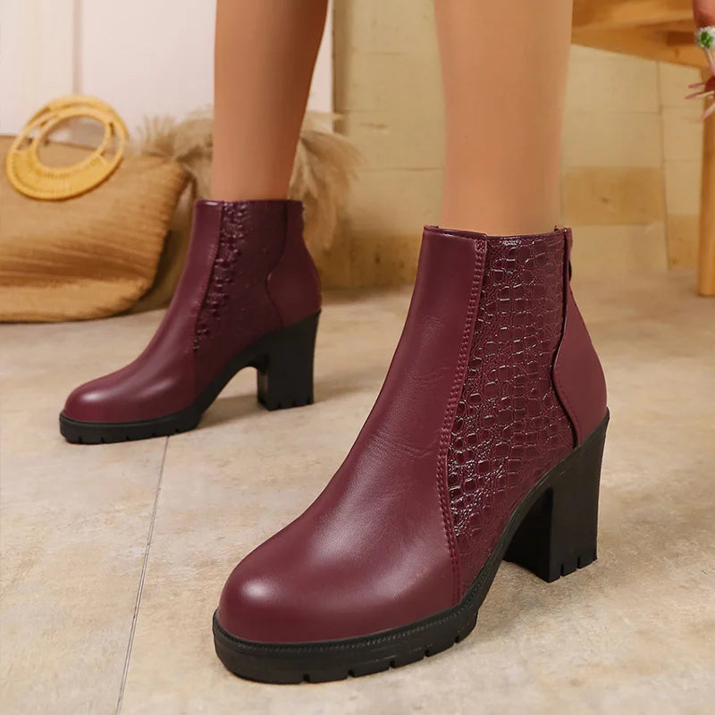 Katarzyna™ Buty na grubym obcasie z prawdziwej skóry i wsparciem łuku stopy 💫
