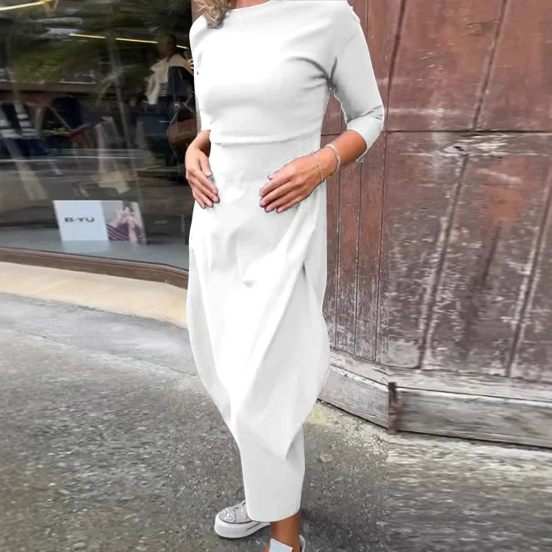 ✨ Sukienka Laura™ – elegancka sukienka z kieszeniami i długim rękawem