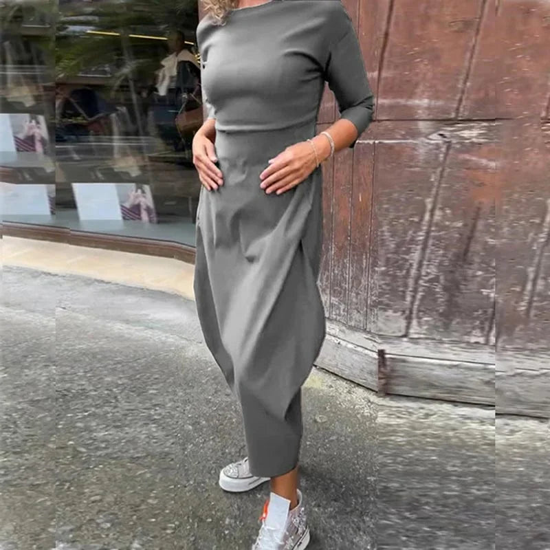 ✨ Sukienka Laura™ – elegancka sukienka z kieszeniami i długim rękawem