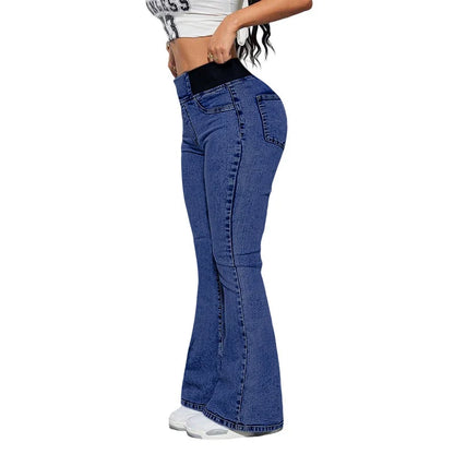 Kamila™ | Jeansy flare z wysokim elastycznym stanem
