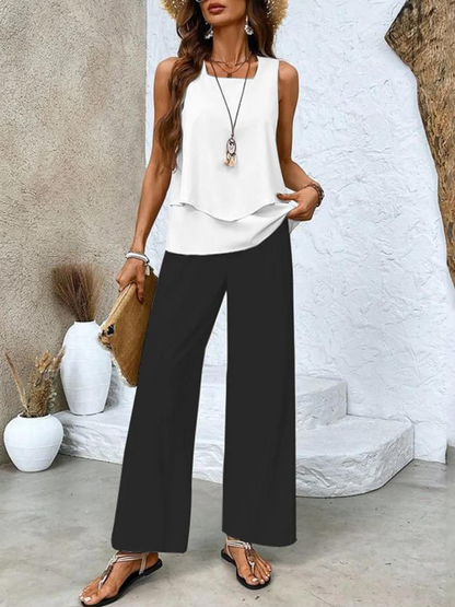 Jamie™ | Elegancki letni komplet top + spodnie