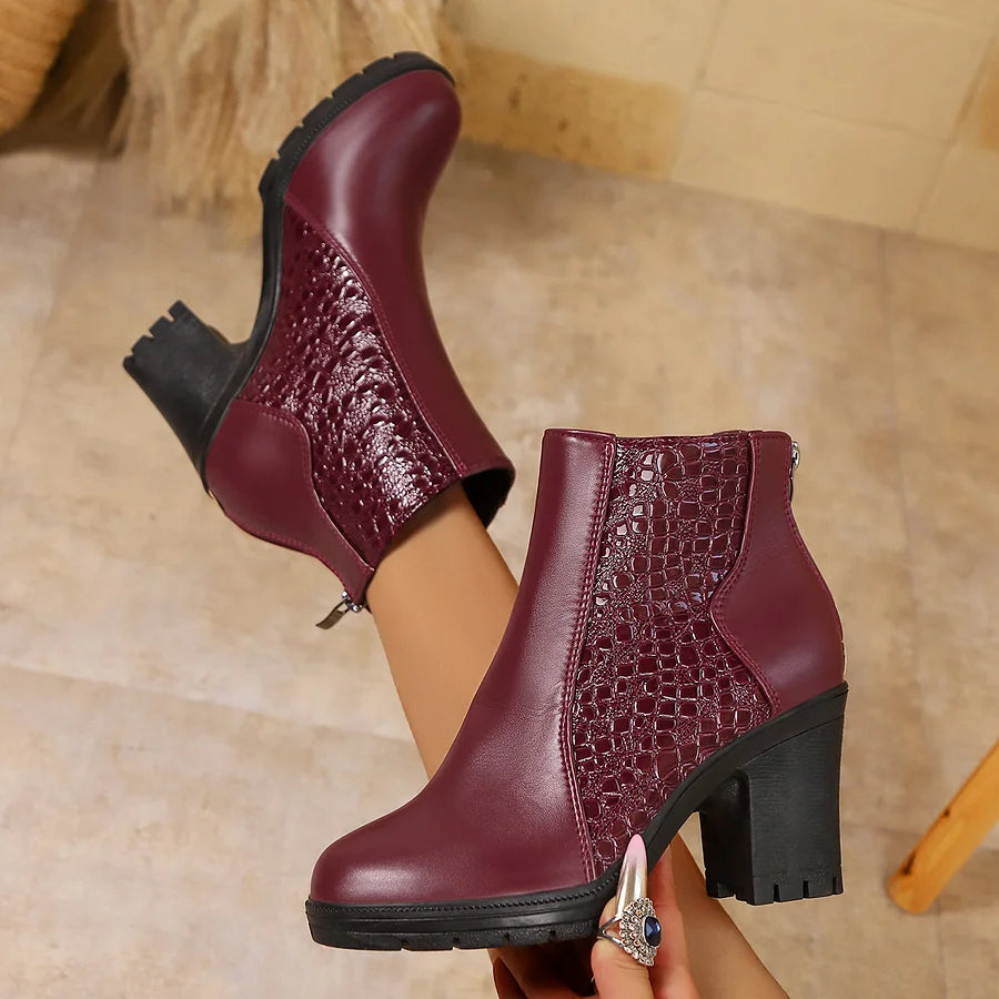 Katarzyna™ Buty na grubym obcasie z prawdziwej skóry i wsparciem łuku stopy 💫