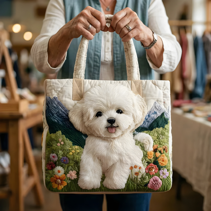 Cute White Puppy Garden 2