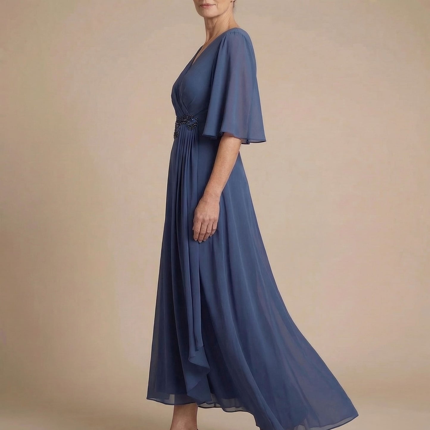 Ewelina | Elegancka sukienka szyfonowa