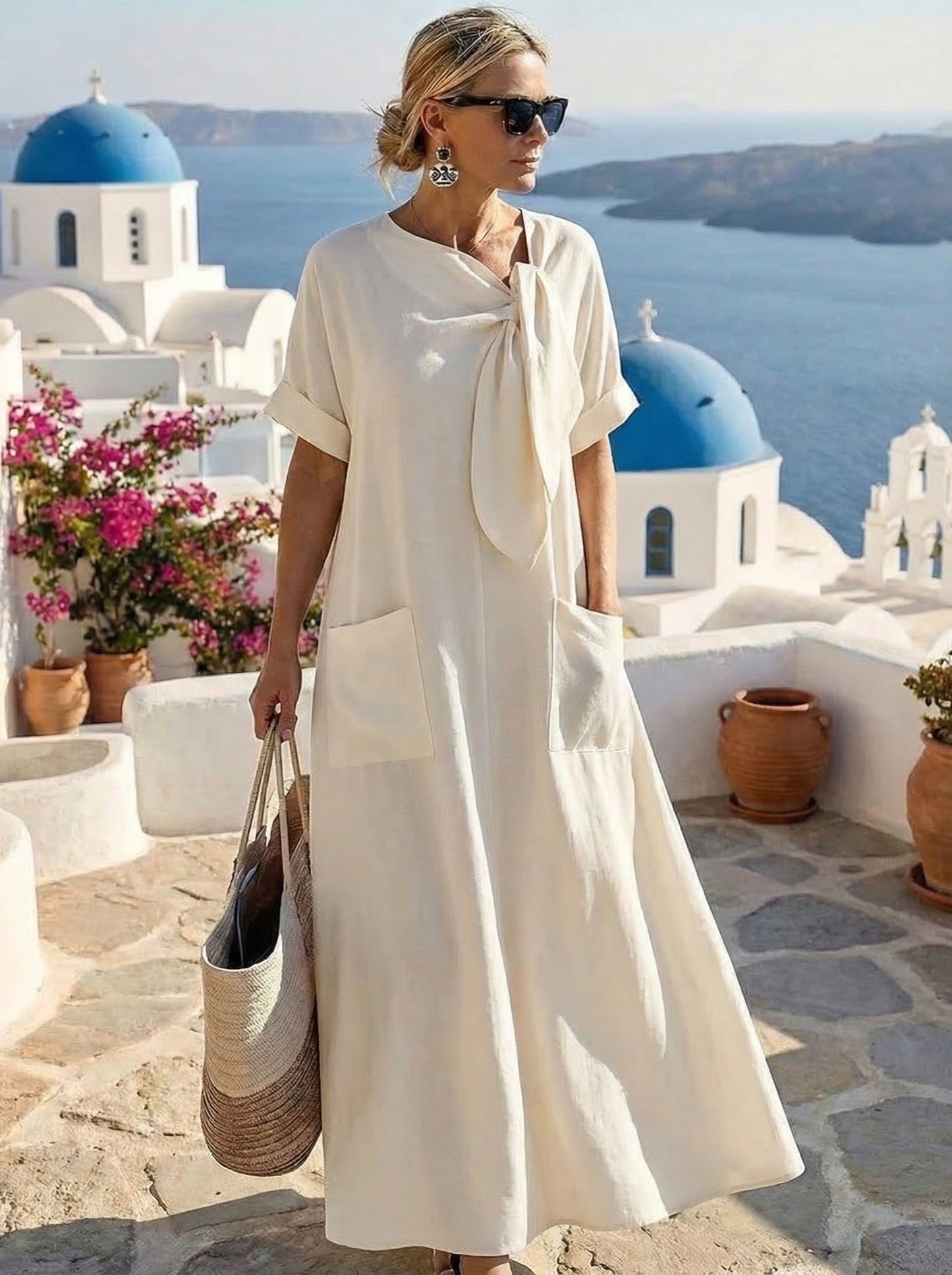 Fleur™ | Elegancka letnia sukienka maxi z kieszeniami